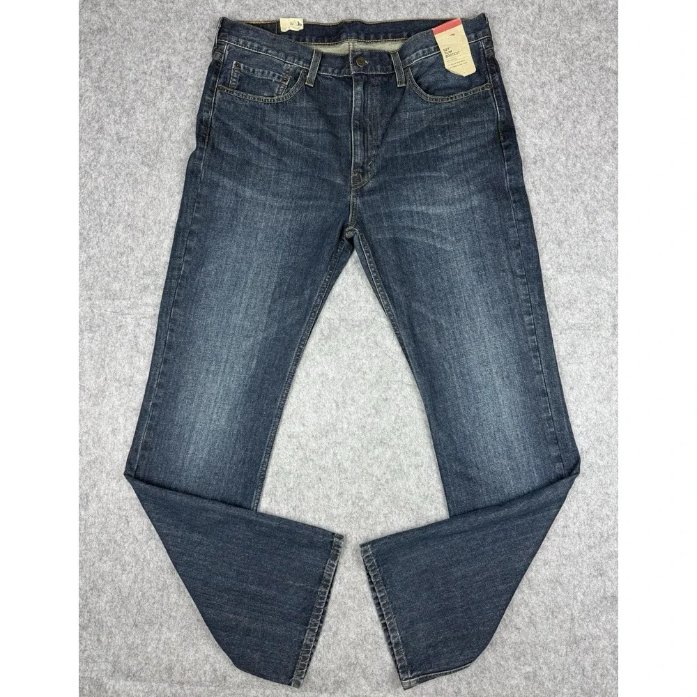 Men's Levi's 527 NWT Slim Bootcut Jeans Dark Wash Blue Size 36x34